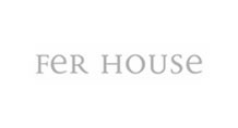 logo en tonos gris Fer House